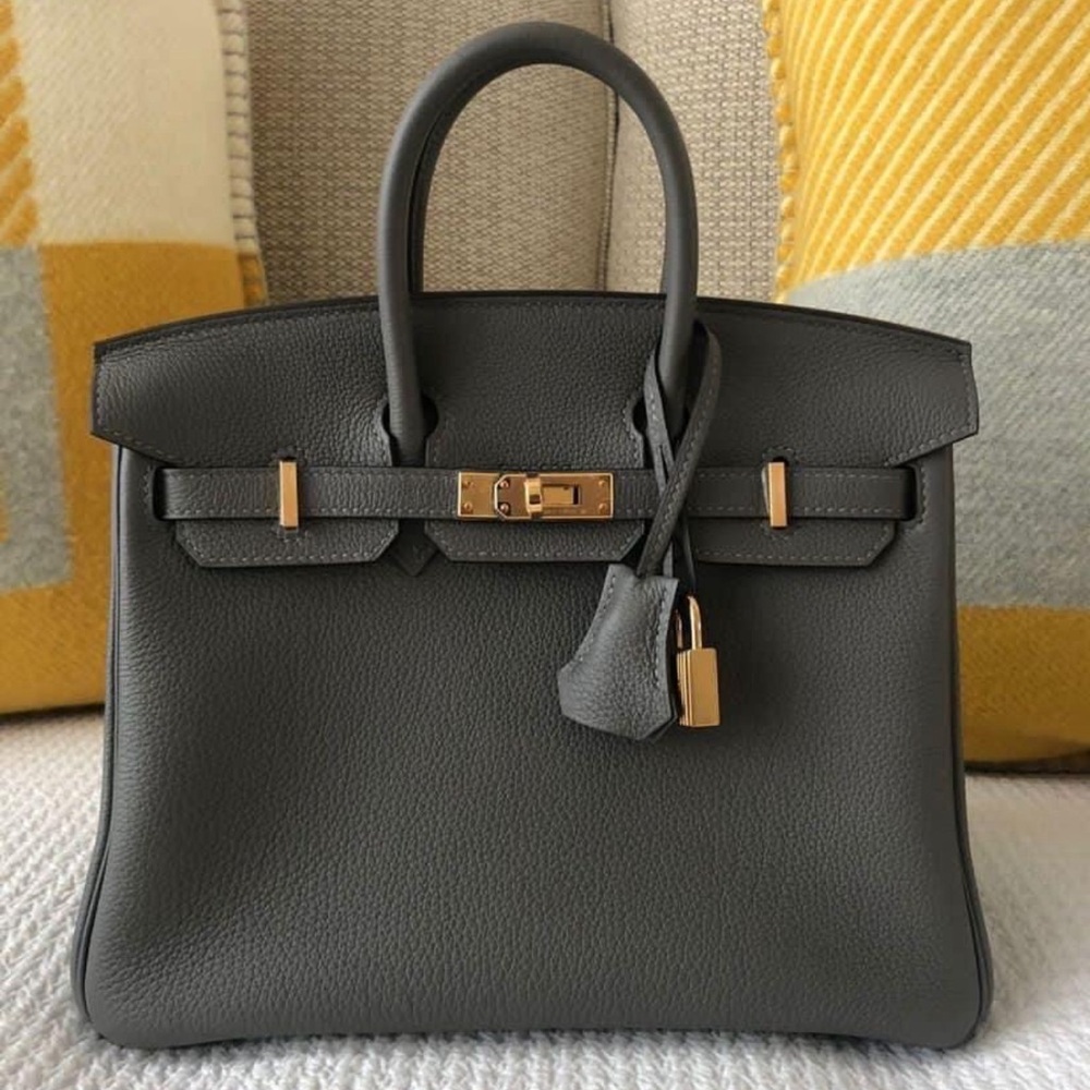 Hermes Birkin 25 Etain Togo GHW